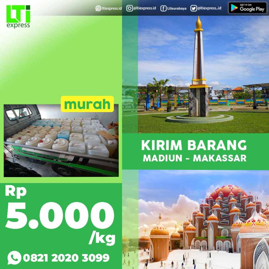 cargo murah madiun makassar