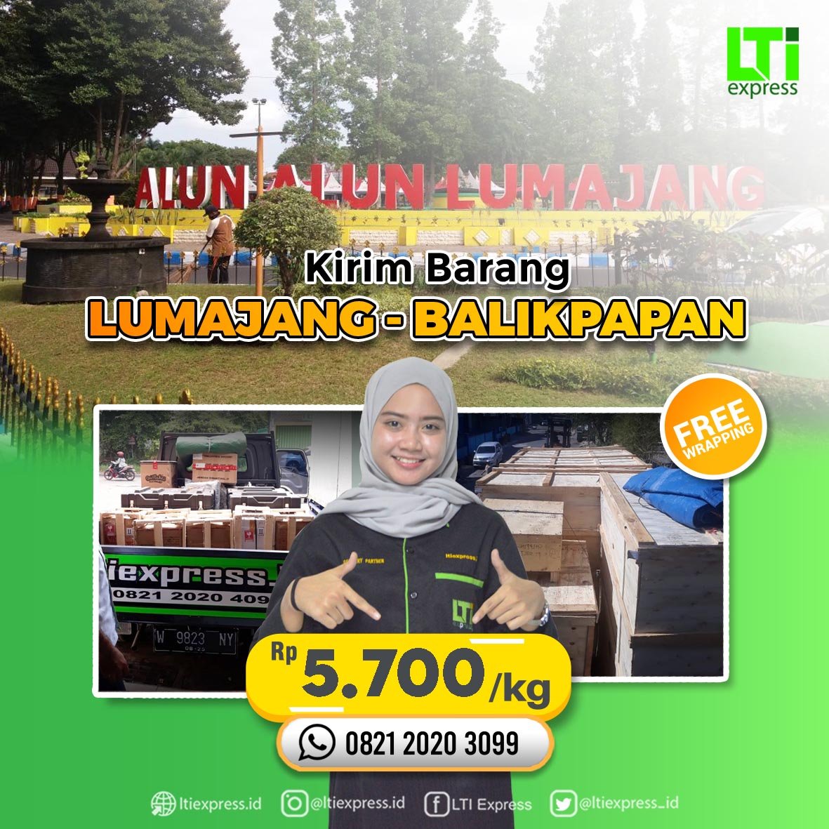 ekspedisi murah lumajang balikpapan