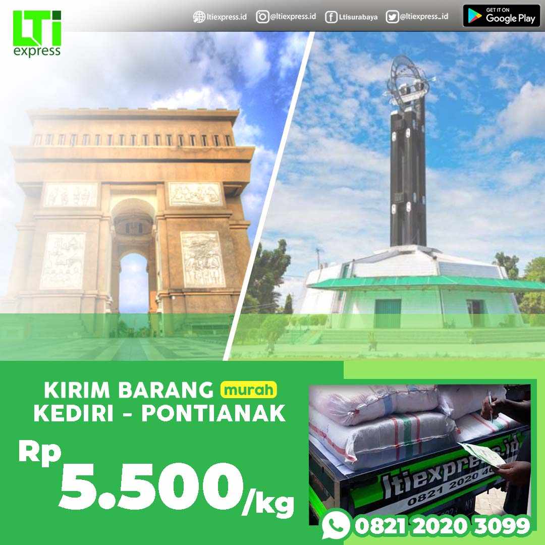 cargo murah kediri ke pontianak