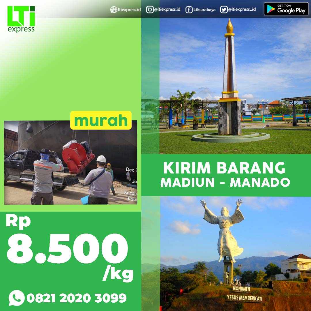 cargo murah madiun manado