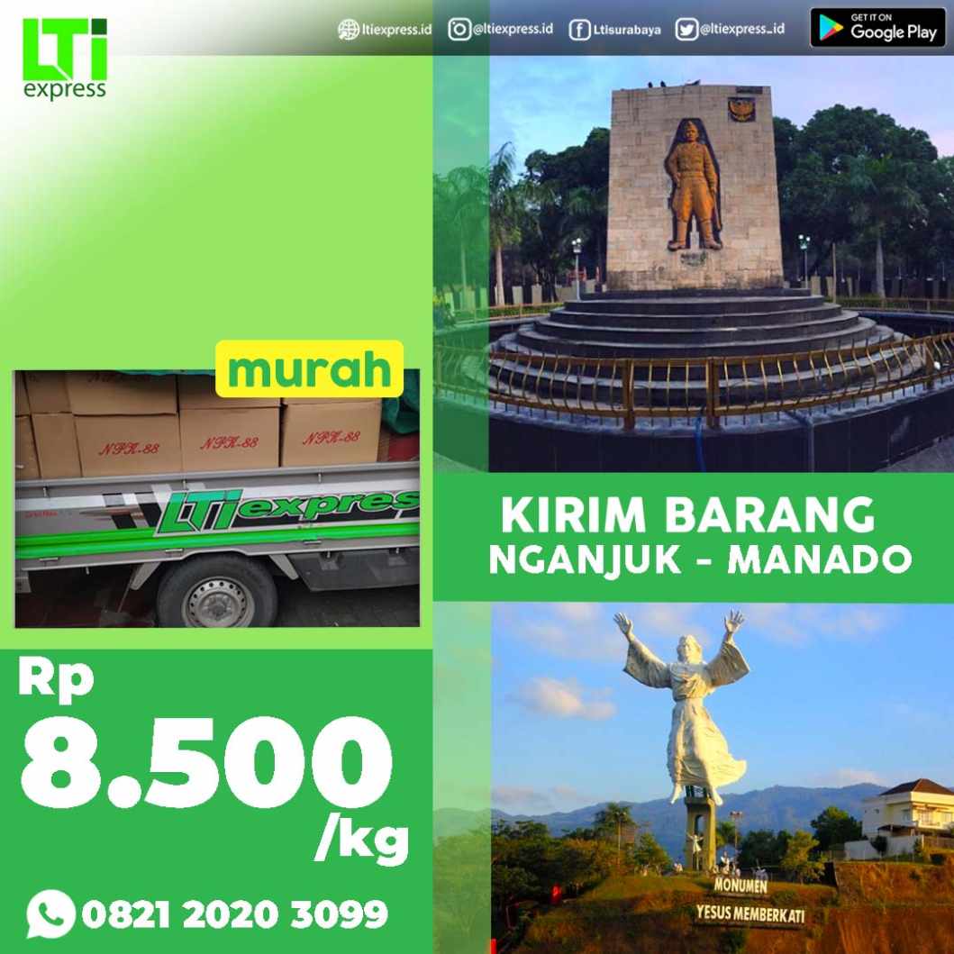 cargo murah nganjuk manado