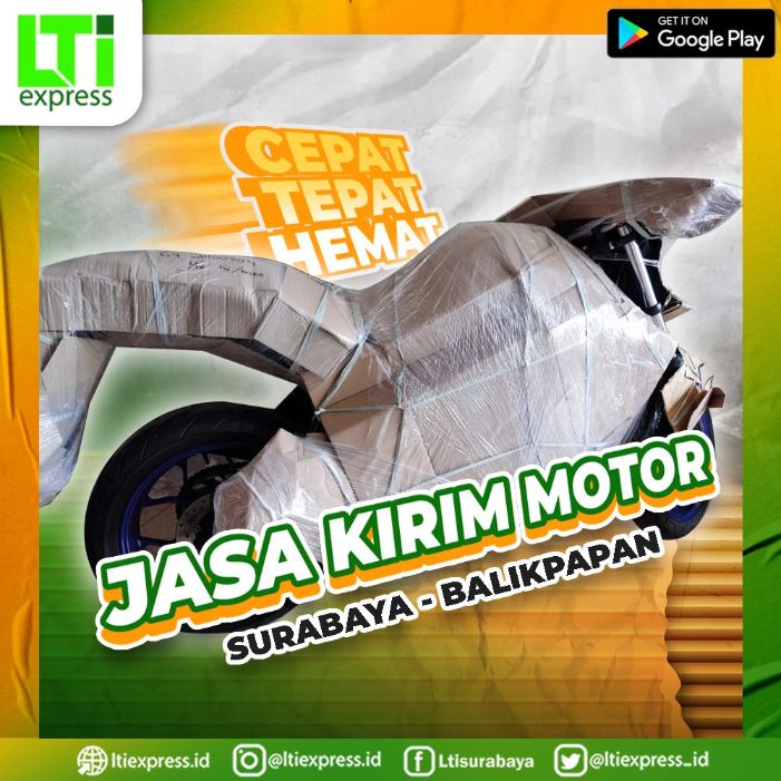 jasa kirim motor murah surabaya balikpapan