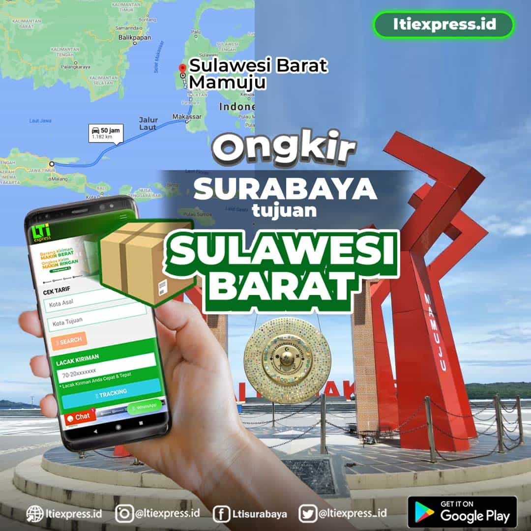 ongkir surabaya ke sulawesi barat