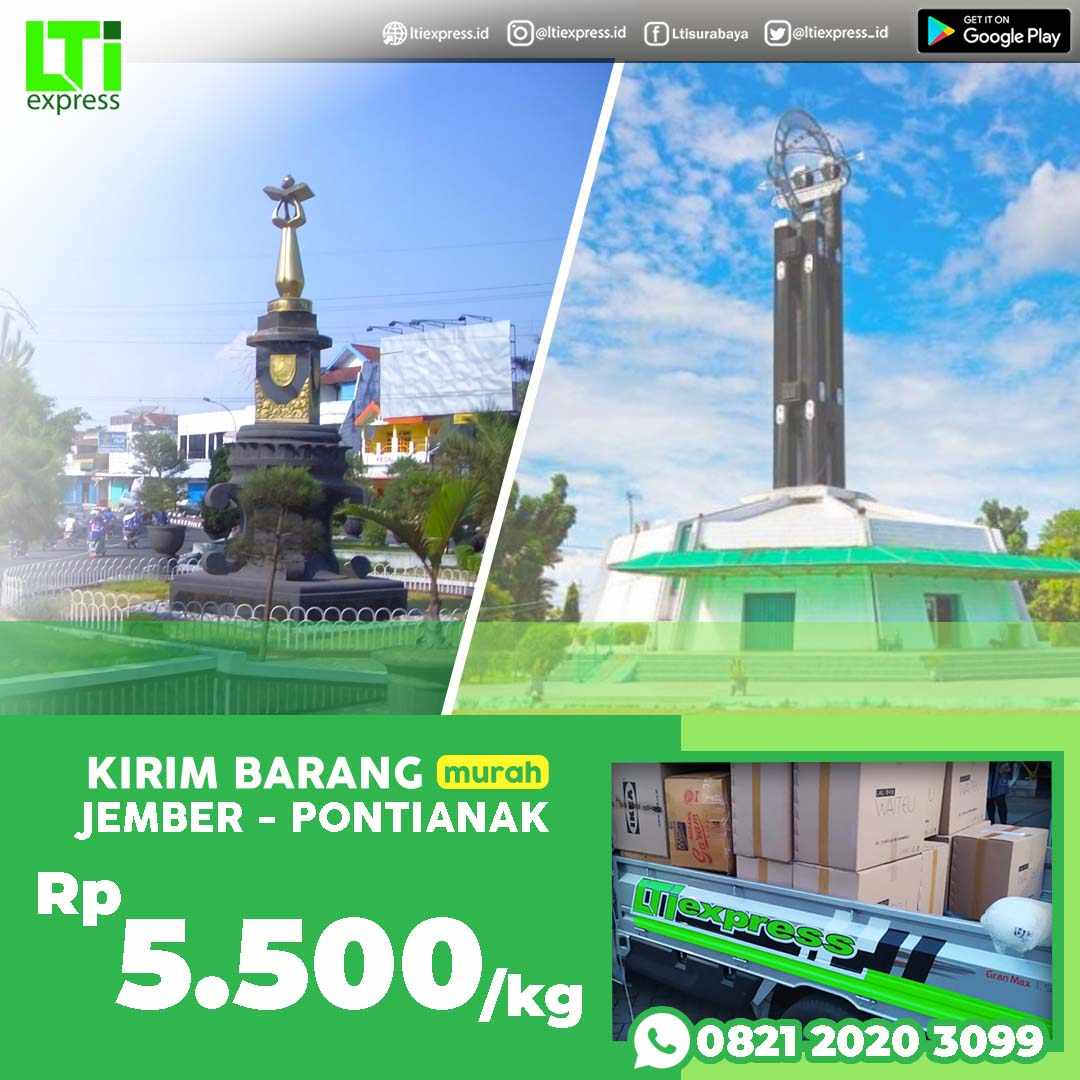 cargo murah jember pontianak
