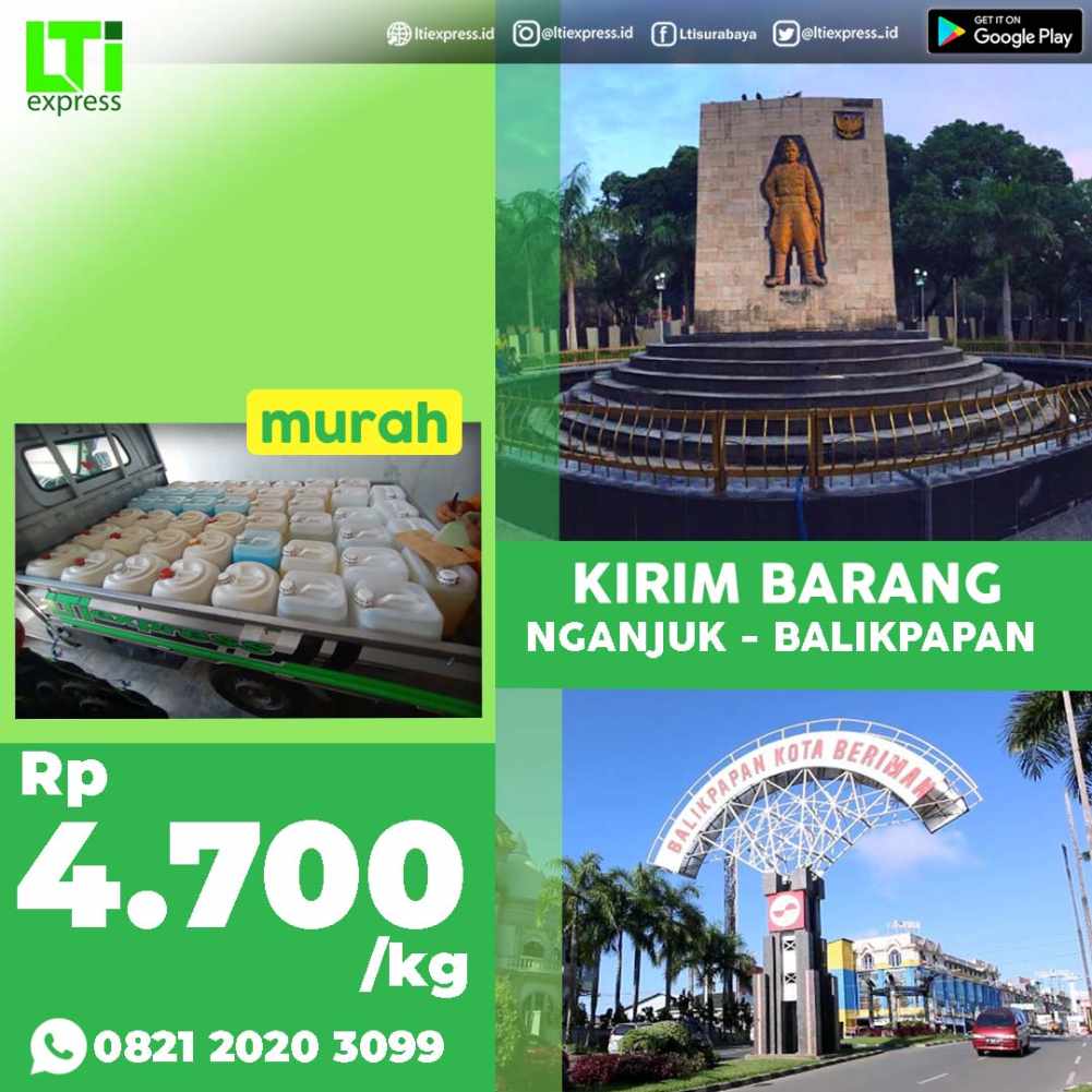 cargo murah nganjuk balikpapan