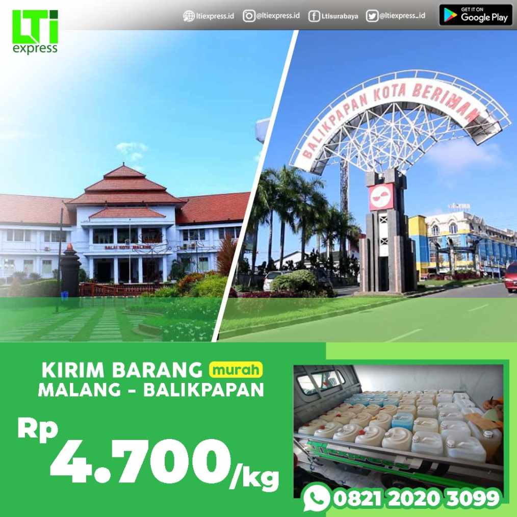 cargo murah malang balikpapan