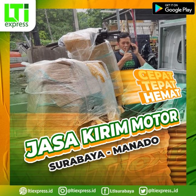 kirim sepeda motor surabaya manado