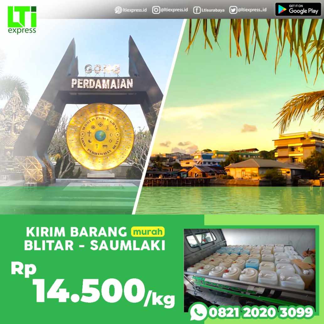 cargo murah blitar saumlaki